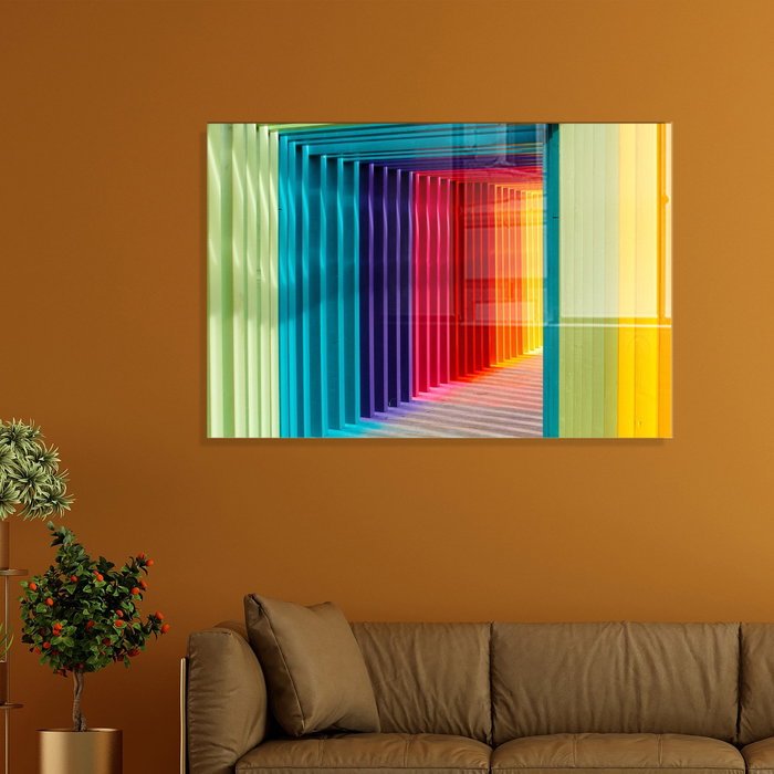 Wallity Cuadro Decorativo de Cristal Templado Multicolor 30 x 45 cm